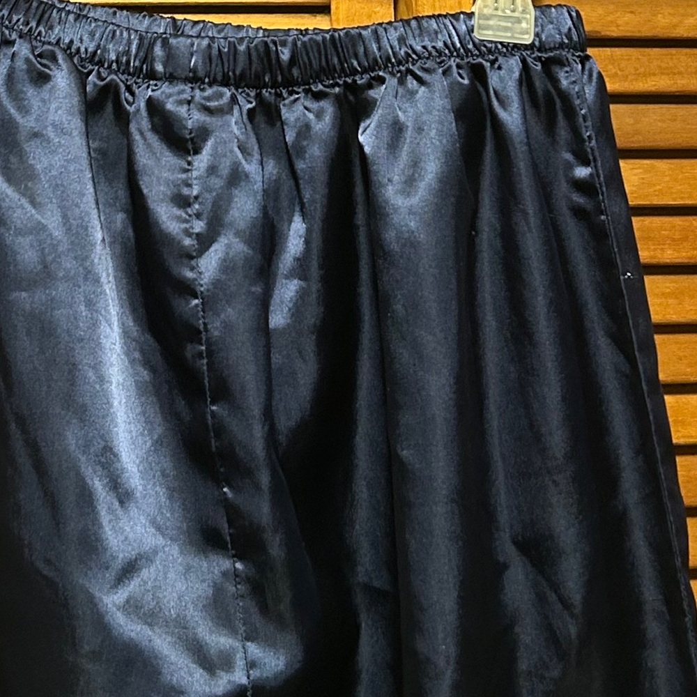 Lillian Lorow Blue Satin Lounge Pants - Picture 11 of 12